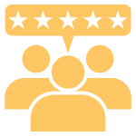 customer retention icon - yellow