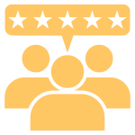 customer retention icon - yellow